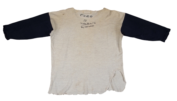 1950s Whitey Ford Game Used & Signed/Inscribed Undershirt With "My  1950s Shirt" Inscription (J.T. Sports & Beckett)